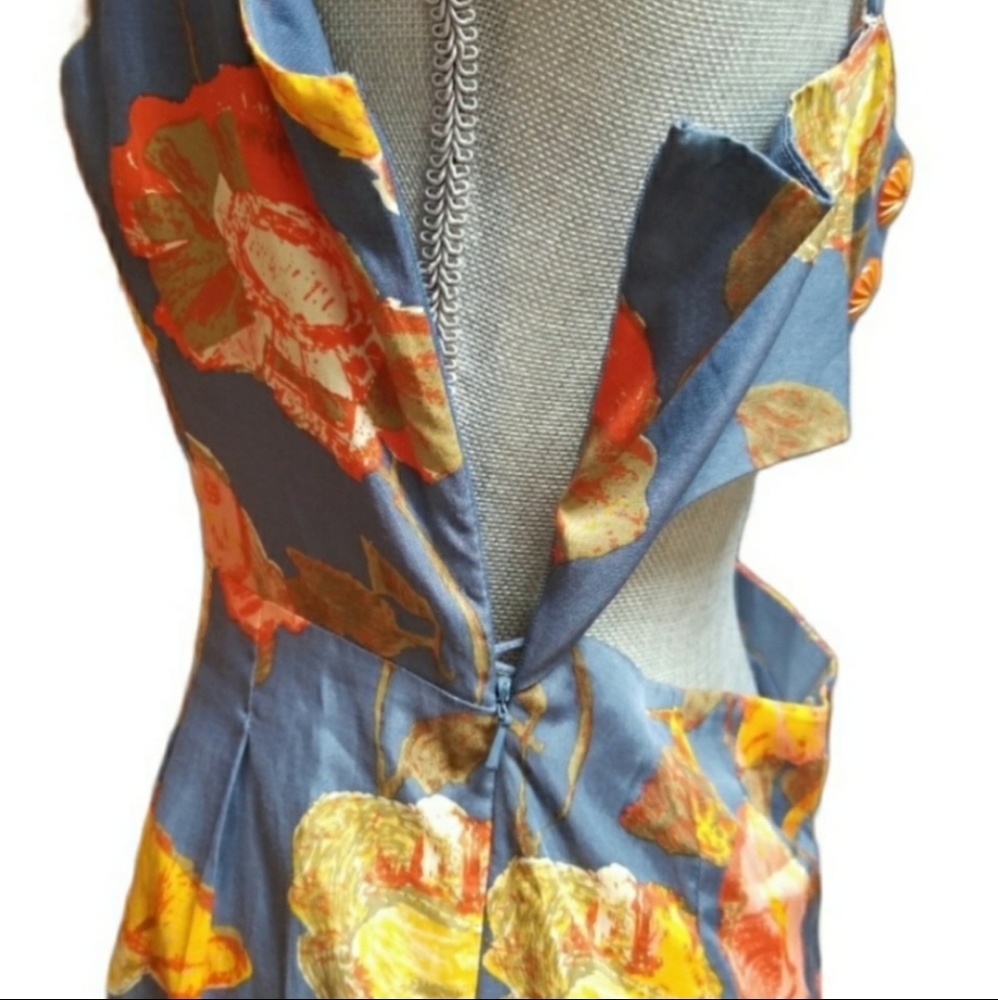 ANTHROPOLOGIE Maeve Peony Silk Slip Dress EUC sz 6 - Picture 10 of 16